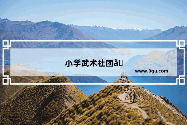 小学武术社团励志语句
