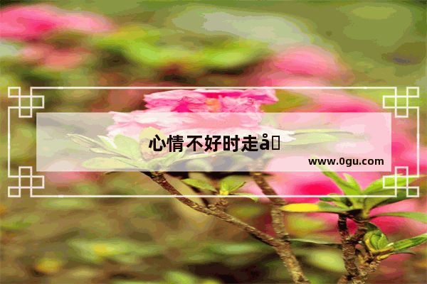 心情不好时走出去的句子说说