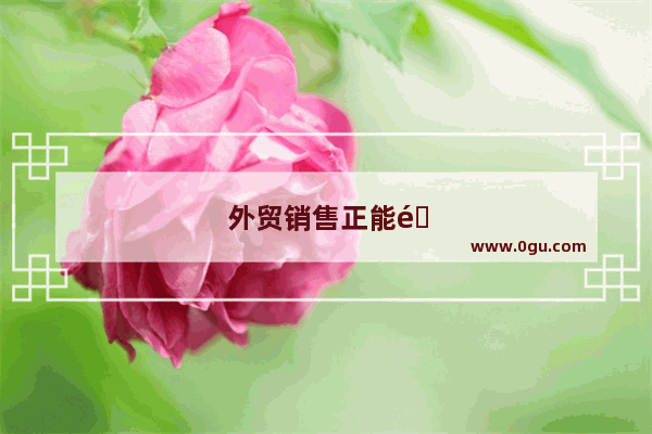 外贸销售正能量句子文案