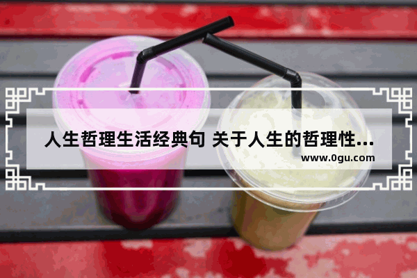 人生哲理生活经典句 关于人生的哲理性句子