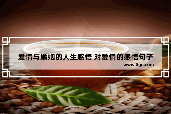 爱情与婚姻的人生感悟 对爱情的感悟句子