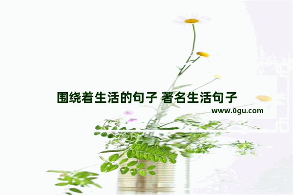 围绕着生活的句子 著名生活句子