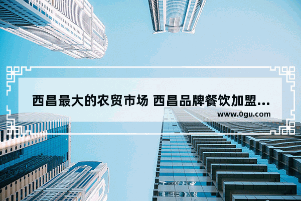 西昌最大的农贸市场 西昌品牌餐饮加盟渠道