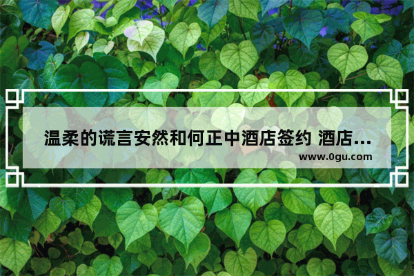 温柔的谎言安然和何正中酒店签约 酒店加盟新店签约