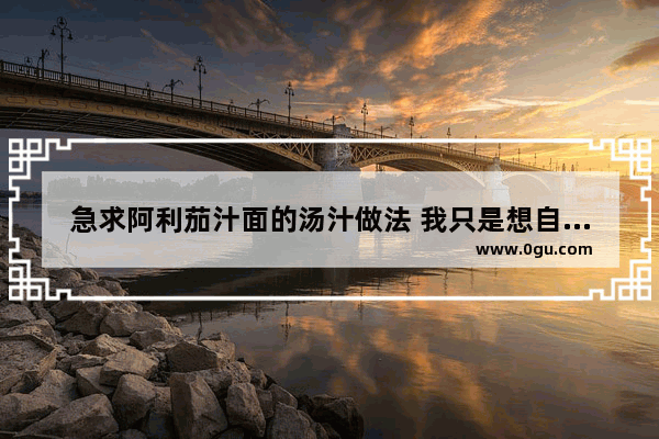 急求阿利茄汁面的汤汁做法 我只是想自己坐着吃 不开店 福州阿利茄汁面加盟店推荐