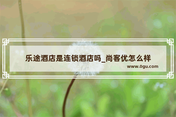 乐途酒店是连锁酒店吗_尚客优怎么样