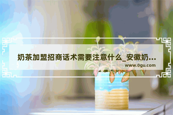 奶茶加盟招商话术需要注意什么_安徽奶茶店加盟条件