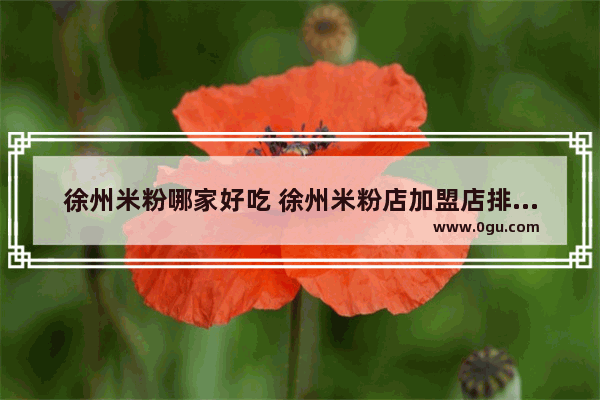 徐州米粉哪家好吃 徐州米粉店加盟店排行榜