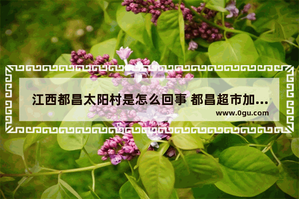 江西都昌太阳村是怎么回事 都昌超市加盟店推荐