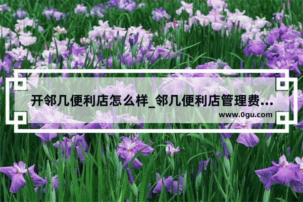 开邻几便利店怎么样_邻几便利店管理费多少