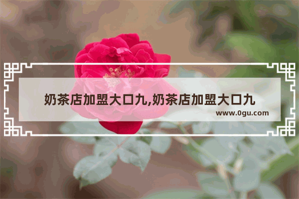 奶茶店加盟大口九,奶茶店加盟大口九