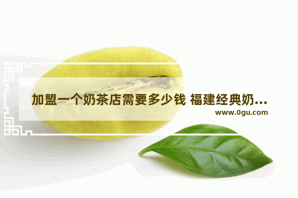加盟一个奶茶店需要多少钱 福建经典奶茶加盟费