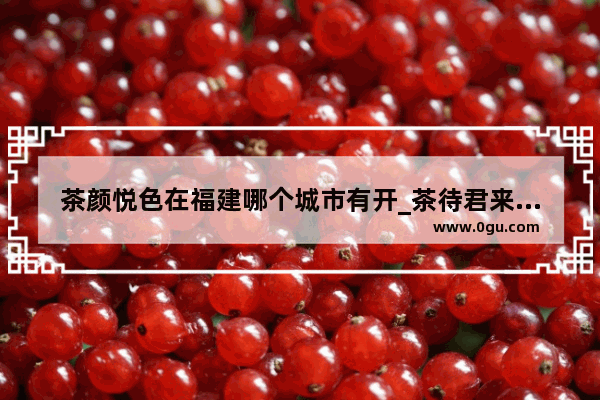 茶颜悦色在福建哪个城市有开_茶待君来哪一年注册的