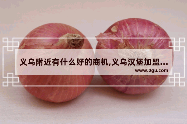 义乌附近有什么好的商机,义乌汉堡加盟店品牌推荐