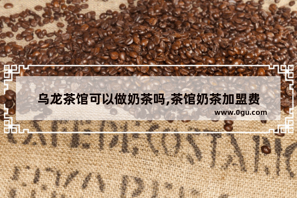 乌龙茶馆可以做奶茶吗,茶馆奶茶加盟费