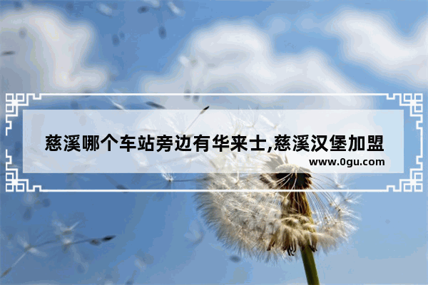 慈溪哪个车站旁边有华来士,慈溪汉堡加盟