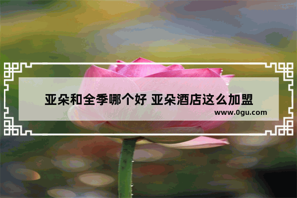 亚朵和全季哪个好 亚朵酒店这么加盟