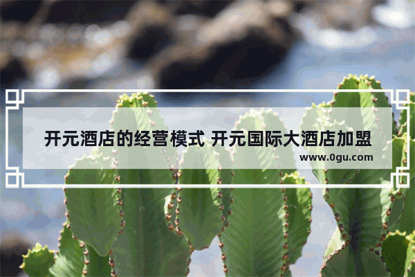 开元酒店的经营模式 开元国际大酒店加盟