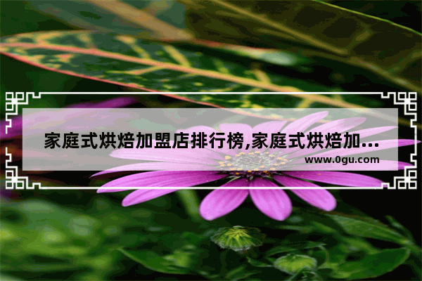 家庭式烘焙加盟店排行榜,家庭式烘焙加盟店排行榜