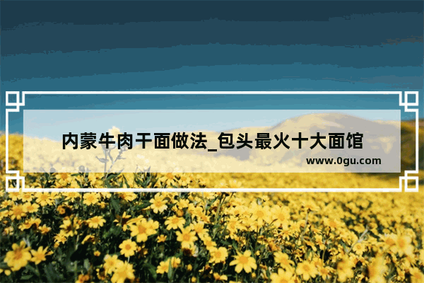 内蒙牛肉干面做法_包头最火十大面馆