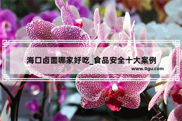 海口卤面哪家好吃_食品安全十大案例