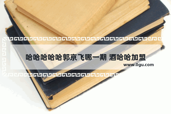 哈哈哈哈哈郭京飞哪一期 酒哈哈加盟