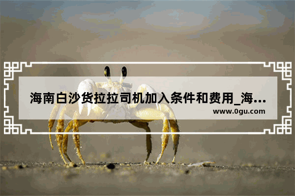 海南白沙货拉拉司机加入条件和费用_海南省海口市肯德基有几个店