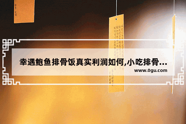 幸遇鲍鱼排骨饭真实利润如何,小吃排骨加盟