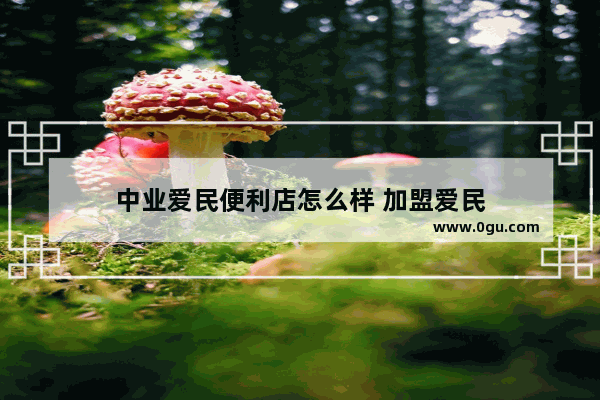 中业爱民便利店怎么样 加盟爱民