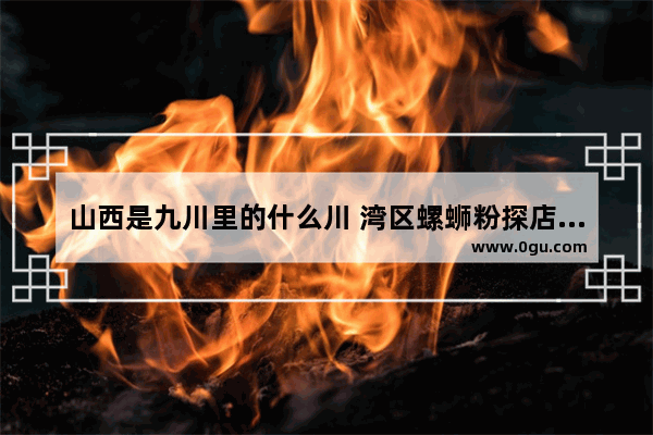 山西是九川里的什么川 湾区螺蛳粉探店美食加盟