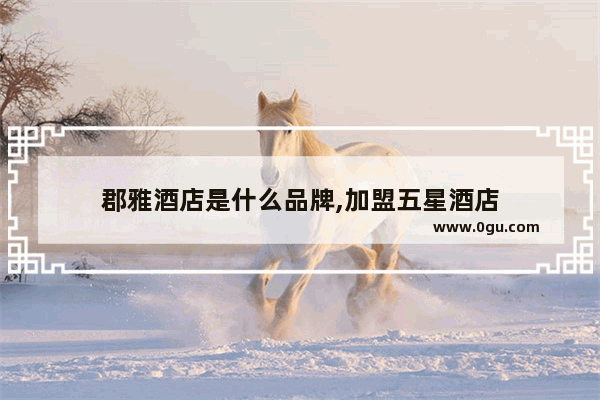郡雅酒店是什么品牌,加盟五星酒店