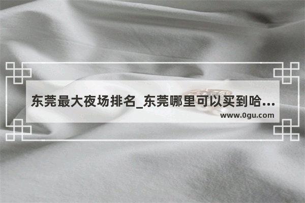 东莞最大夜场排名_东莞哪里可以买到哈尔滨产地的啤酒