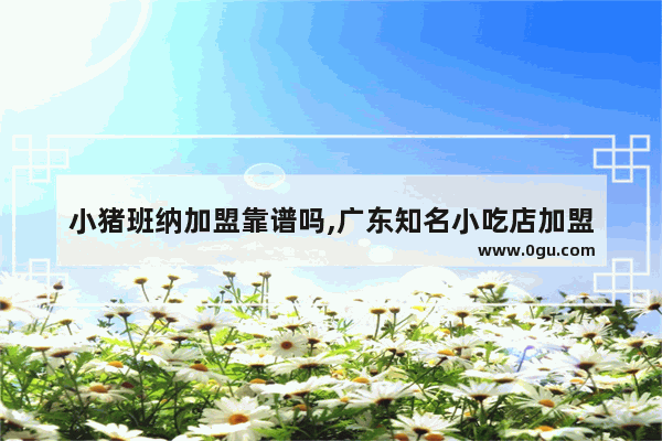 小猪班纳加盟靠谱吗,广东知名小吃店加盟