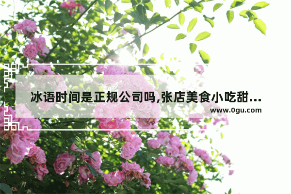 冰语时间是正规公司吗,张店美食小吃甜品不用加盟