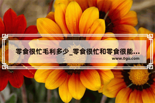 零食很忙毛利多少_零食很忙和零食很能嗨是一家吗