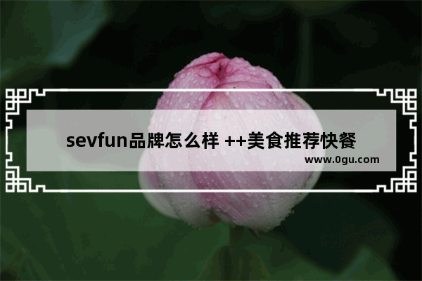 sevfun品牌怎么样 ++美食推荐快餐加盟品牌