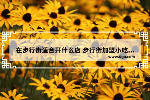 在步行街适合开什么店 步行街加盟小吃推荐