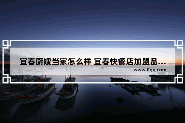 宜春厨嫂当家怎么样 宜春快餐店加盟品牌店