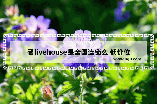 馨livehouse是全国连锁么 低价位连锁酒吧加盟店推荐