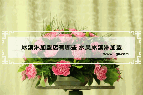 冰淇淋加盟店有哪些 水果冰淇淋加盟