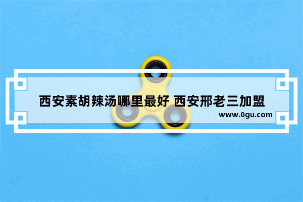 西安素胡辣汤哪里最好 西安邢老三加盟
