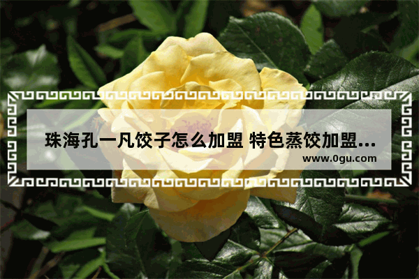 珠海孔一凡饺子怎么加盟 特色蒸饺加盟品牌