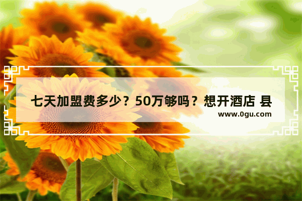 七天加盟费多少？50万够吗？想开酒店 县城_开一家如家快捷酒店需要多少资金