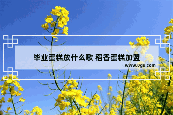 毕业蛋糕放什么歌 稻香蛋糕加盟