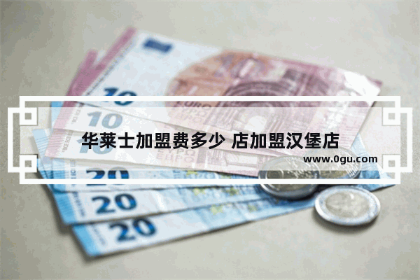 华莱士加盟费多少 店加盟汉堡店