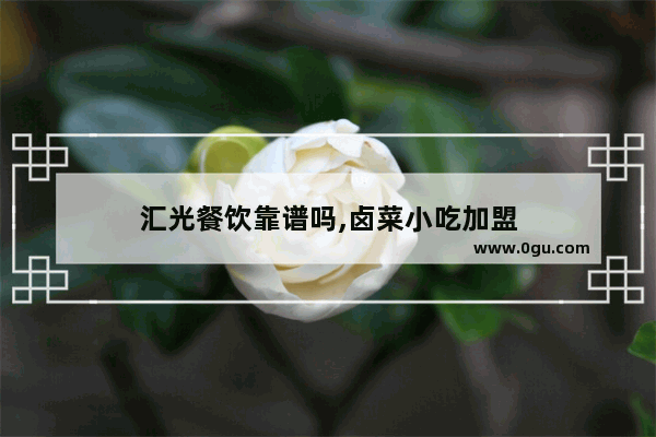 汇光餐饮靠谱吗,卤菜小吃加盟