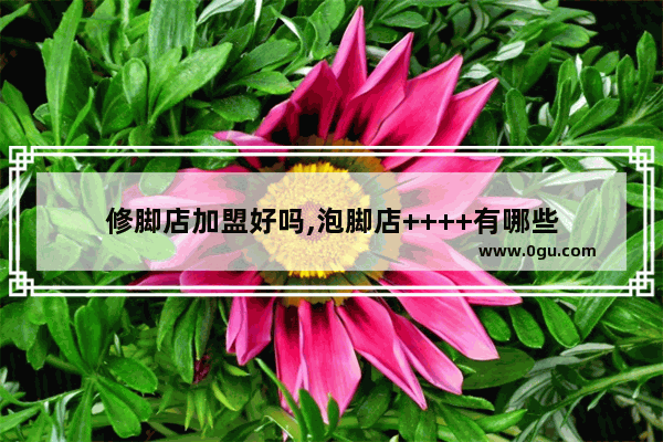 修脚店加盟好吗,泡脚店++++有哪些