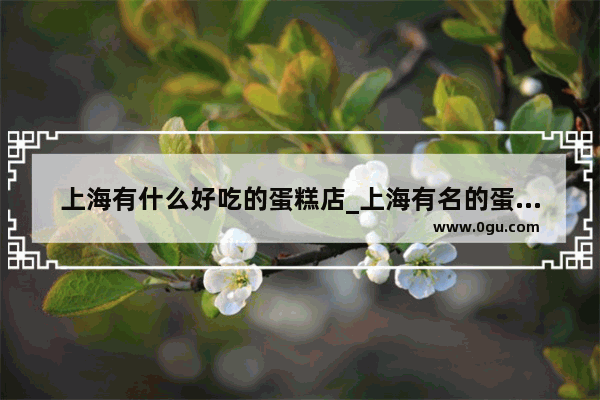 上海有什么好吃的蛋糕店_上海有名的蛋糕店