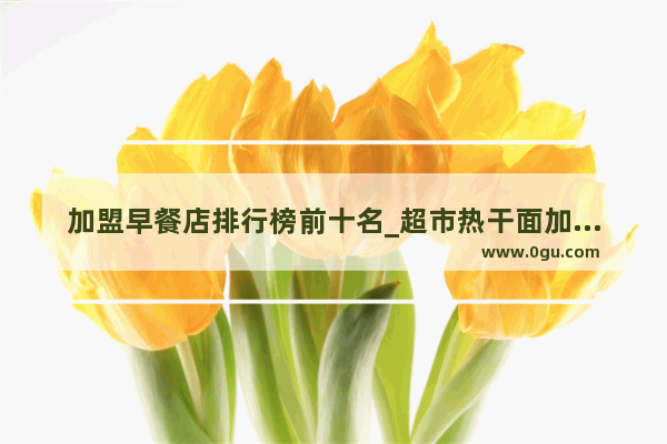 加盟早餐店排行榜前十名_超市热干面加盟店排行