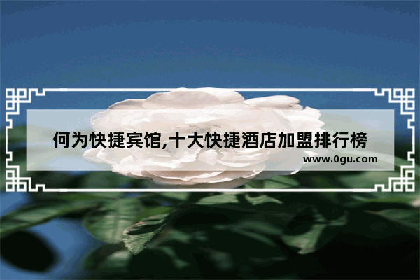 何为快捷宾馆,十大快捷酒店加盟排行榜